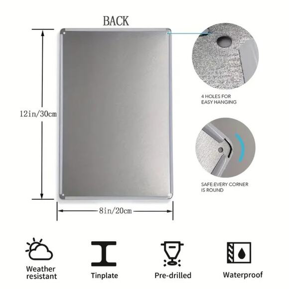 Vintage Inspired Tin Wall Sign 'Jolliest Bunch' - Picture 4 of 4